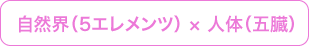 自然界（5エレメンツ） × 人体（五臓）